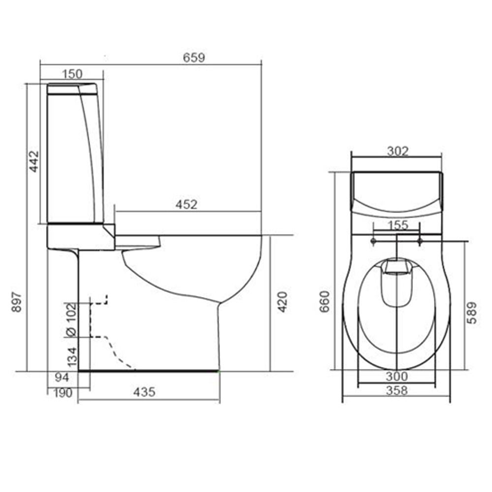 Унитаз напольный Santek Аллегро 1.WH30.1.954 схема