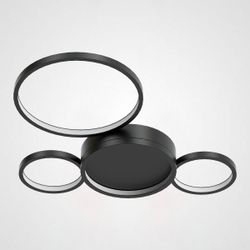 Потолочный Светильник Twine 4 Rings Black By Imperiumloft