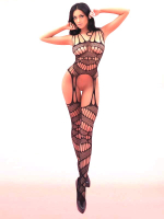 Боди-комбинезон сетка с доступом Amor El черный S/L