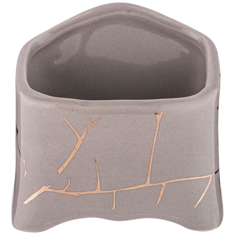 ПОДСТАВКА ПОД ЧАЙНЫЕ ПАКЕТИКИ КОЛЛЕКЦИЯ "ЗОЛОТОЙ МРАМОР" 8,7*6,1*7,9СМ