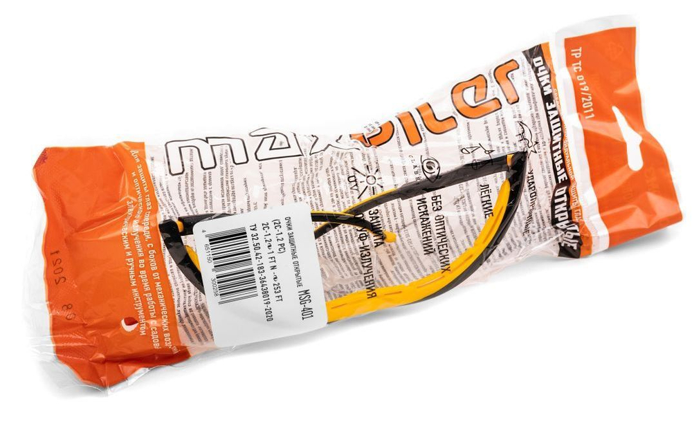 Очки защитные  прозрачные  из поликарбоната мяг.носоупор рег дужек по длин и углу нак. MSG-401