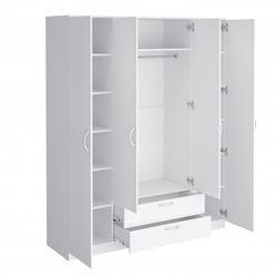 Шкаф гардеробный 1600 Париж (Белый), МФ 1+1, г. Уфа