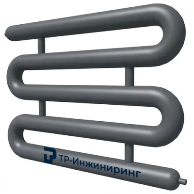 Регистр отопления РЗЭ-5x133x4,0-5000 пятирядный змеевиковый с эллиптическими заглушками