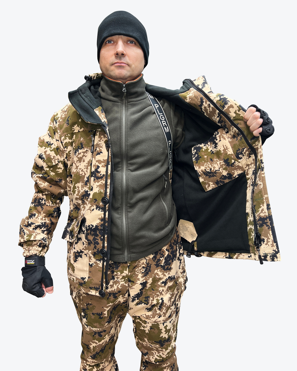 Костюм Горка 5 демисезонный "Грасс" с флисом, Пилигрим