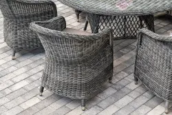 "Эспрессо–150 R" обеденная группа плетеная, цвет графит