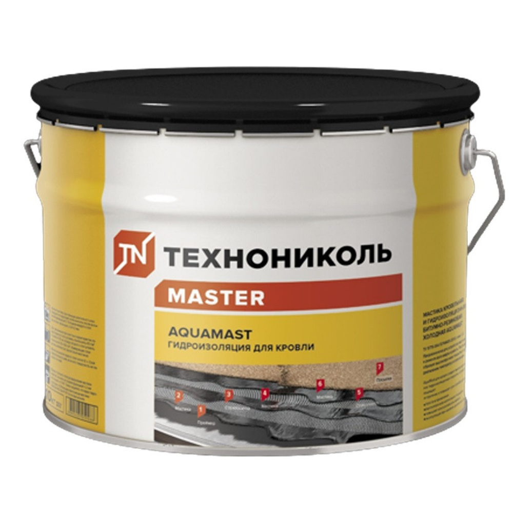 Мастика битумно-резиновая для кровли Технониколь Aquamast 10 кг