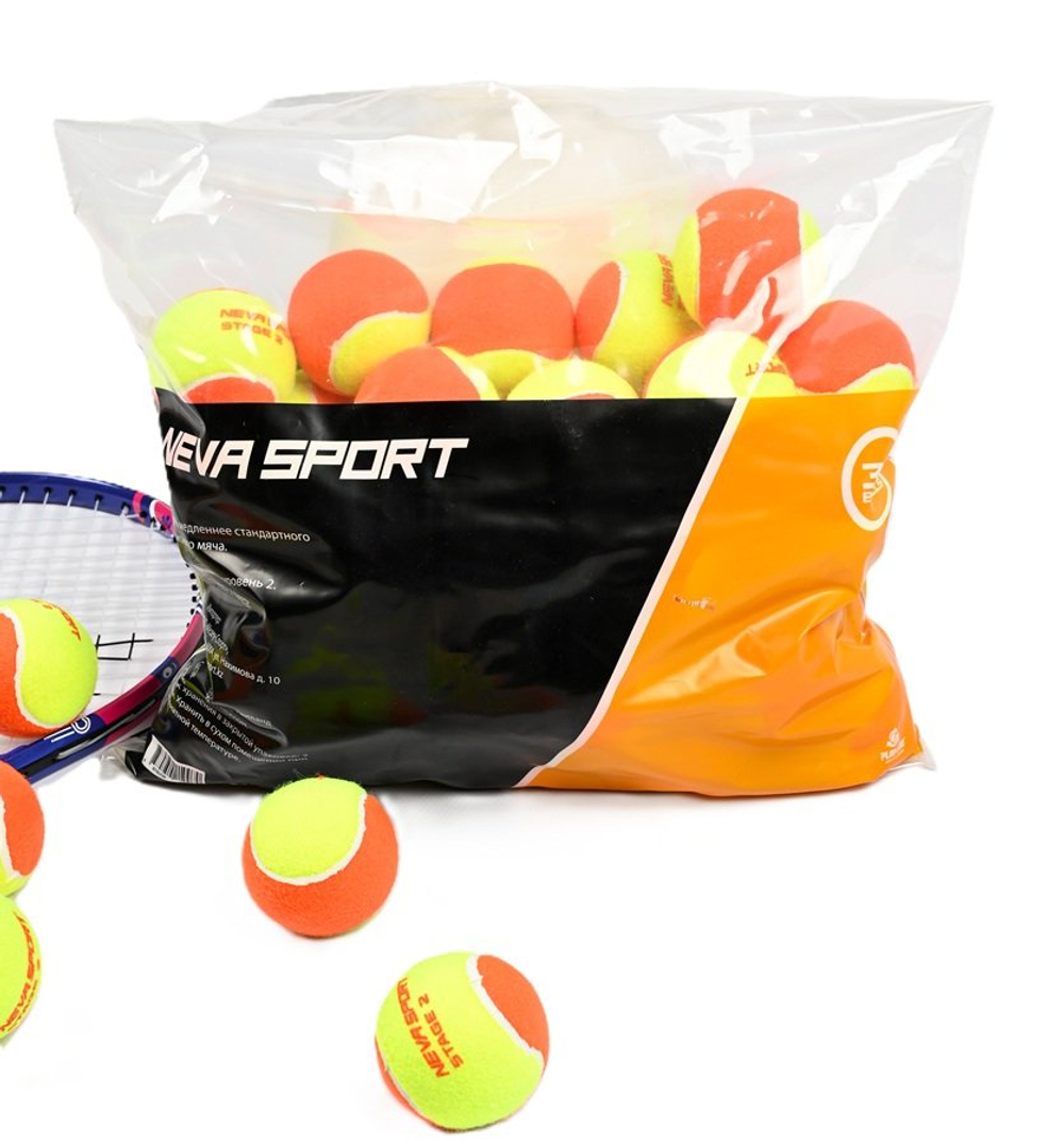 Мячи для тенниса детские NEVA SPORT ORANGE (1x36)