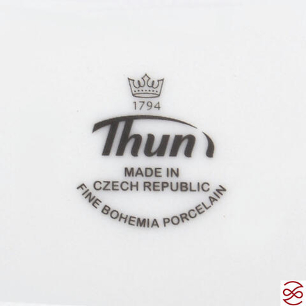 Набор бульонных пар Thun Опал Платиновые пластинки 350мл (6 пар)