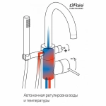 Смеситель для ванны PAINI Cox 78PJ136LM золото матовое