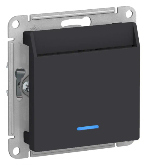 ATLASDESIGN ВЫКЛЮЧАТЕЛЬ карточный с подсветкой, 10А, без задержки отключения, механизм, КАРБОН
