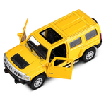 Модель 1:43  Hummer H3, желтый, откр. двери, инерция