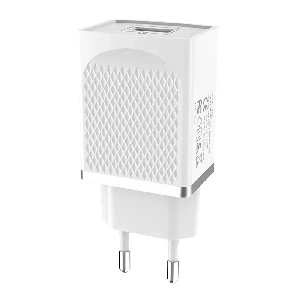 Сетевое зарядное устройство Hoco (C42A) Quick Charger 3.0 USB 18W (белый)