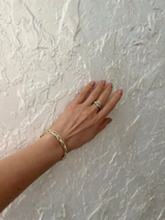 Браслет разъемный косы, оттенок золото