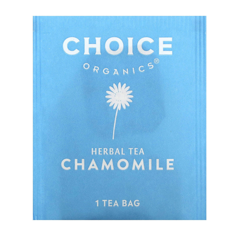 Choice Organic Teas, травяной чай, ромашка, без кофеина, 16 чайных пакетиков, 14 г (0,50 унции)