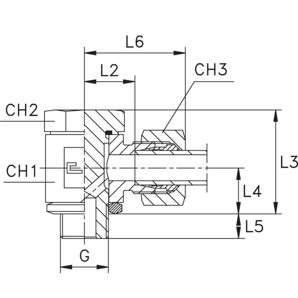 Соединение JE DL08 BSP 1/4" нерж. CAST