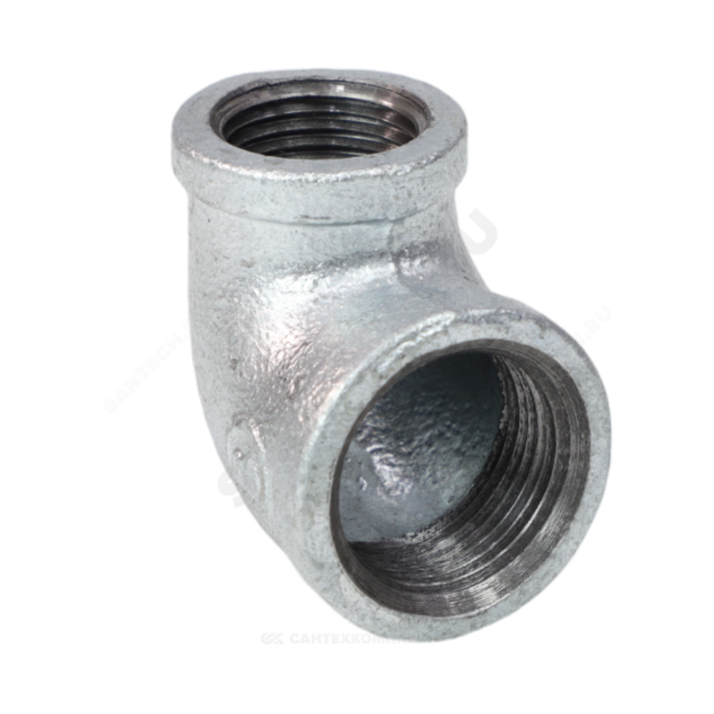 Угольник переходной чугун оц Ду 25х15 (1"х1/2") ВР/ВР Fittex PLUS