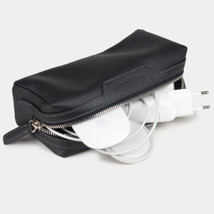 Несессер Tube из кожи теленка, черного цвета