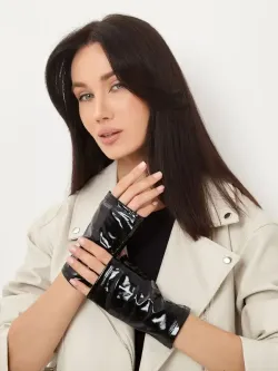 Митенки лаковые