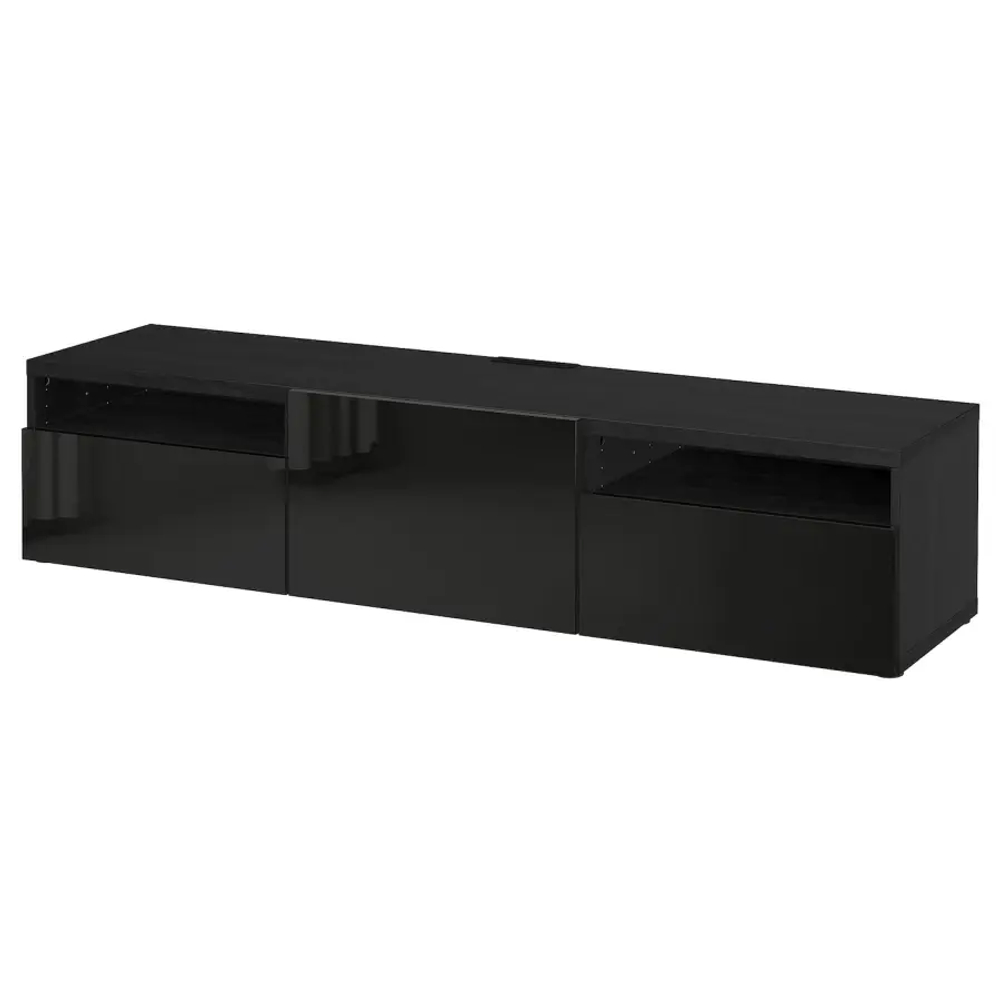 Тумба под ТВ - IKEA BESTÅ/BESTA/БЕСТО ИКЕА, 42х39х180 см, черный
