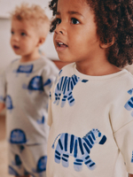 Пижама для мальчика Next AJ4-841, 3 шт., Синий, Бежевый