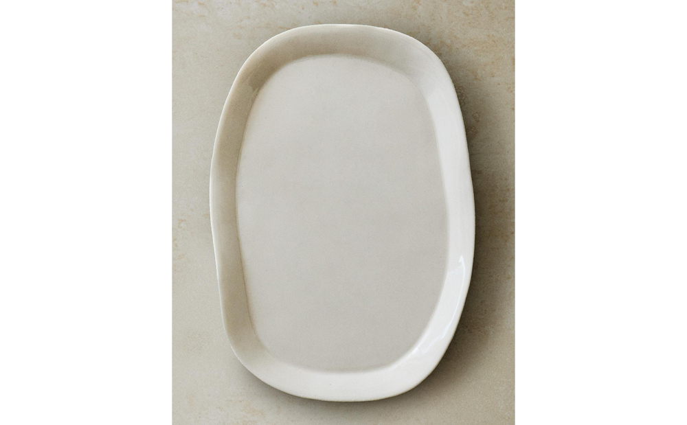 Zara Home поднос, керамика, белый