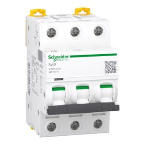 SE Acti 9 iC60N Автоматический выключатель 3P 10A (C), Schneider Electric, , A9F79310