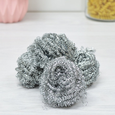 Мочалка для посуды металлическая 4шт спираль VETTA