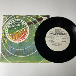 Винтажная виниловая пластинка LP Ласковый Май Белые Розы 7 дюймов (СССР 1989) Седая Ночь