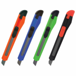 Нож канцелярский 9 мм фиксатор, цвет корпуса ассорти " Basic" (STAFF)