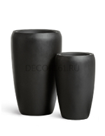Кашпо TREEZ Effectory Black Stone Высокий округлый конус Антрацит в-51 см, д-32 см 41.33-12-22-091-BLCK-51
