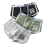 Набор из трех мужских трусов-боксеров с принтом на резинке (Размер: L) (Цвет: разноцветный)