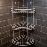 Полка угловая 3-х ярусная 21*21*49см белая, ПУ-3Б