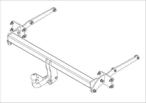 Фаркоп Avtos на MERCEDES GLK (2008-2015)(паспорт и сертификат в комплекте)(без электрики)MB 08