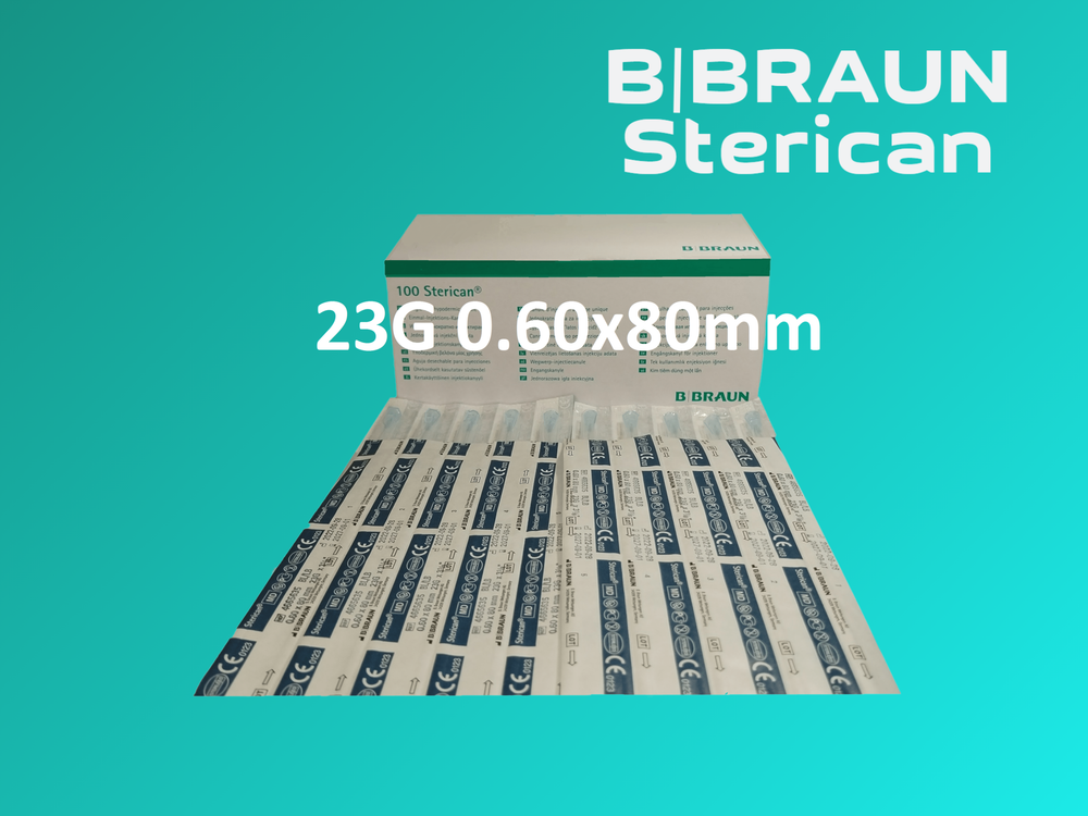 Игла инъекционная 23G (0,6х80мм) СТЕРИКАН (Sterican) уп.100 шт.Б.Браун, Германия