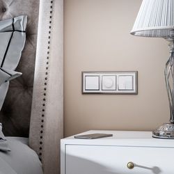 Выключатель одноклавишный с подсветкой без рамки Werkel белый W1110101