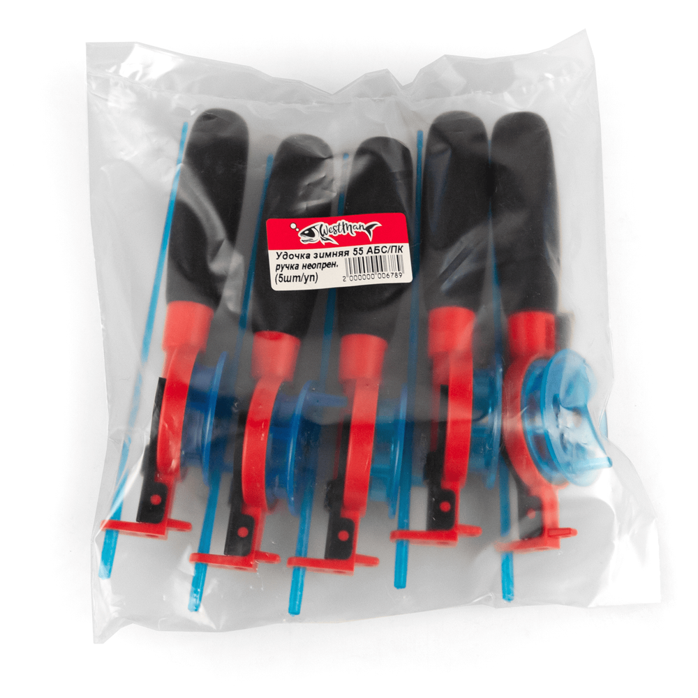 Зимняя удочка Westman 55АБС/ПК, неопреновая ручка (5шт/уп)