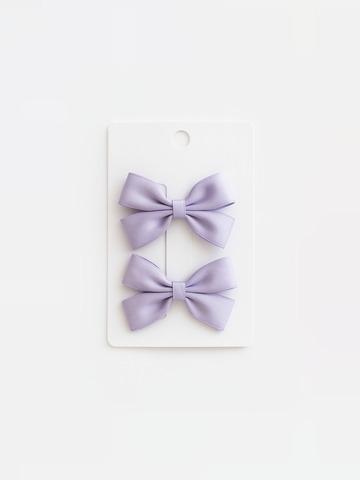 Комплект атласных заколок, Лавандовый
