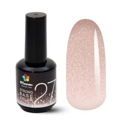 Bloom Strong base Color 27 - База жесткая бежевая с шиммером, 15 мл