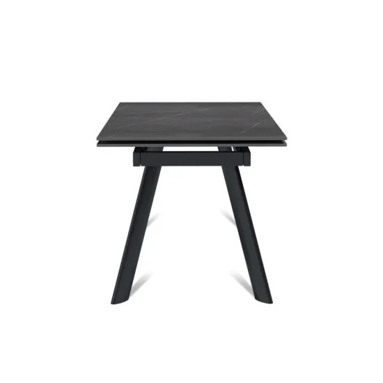 Стол "СТОУН" 120-180, керамика Armani Grey матовая , черный муар