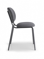 Стул металлический c обивкой Scab Design Si-Si Bold, антрацит, темно-серый