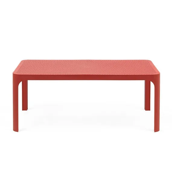 Красный пластиковый журнальный столик Net Table 100х40 см | Nardi | Италия