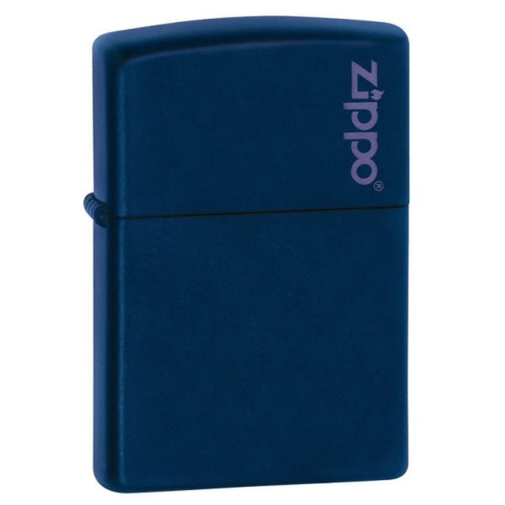 Зажигалка синяя матовая Zippo Navy Matte Logo