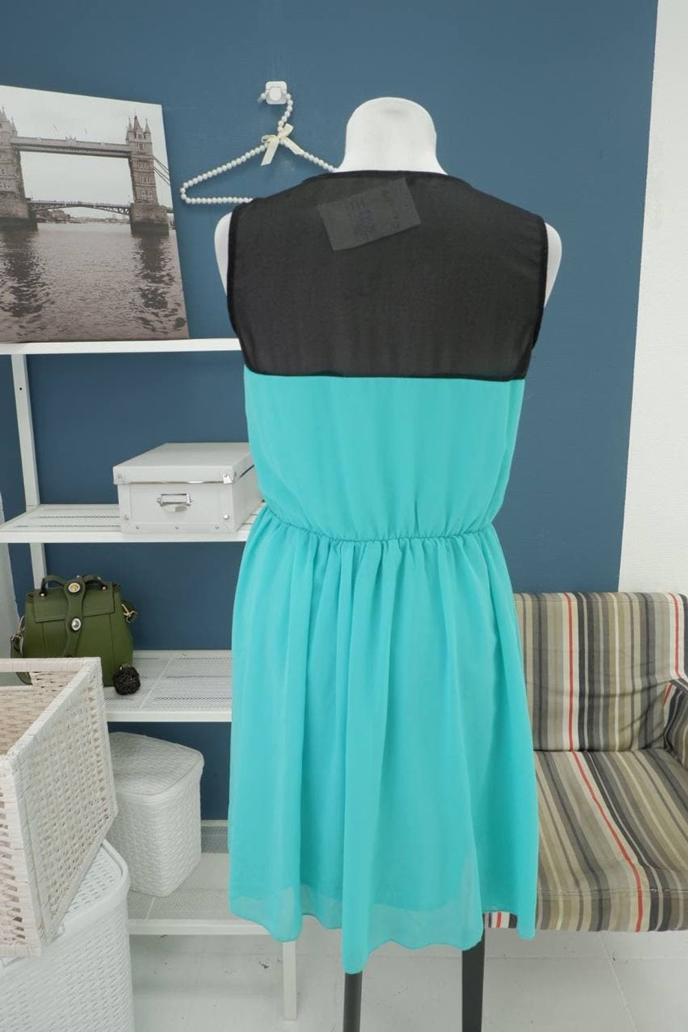 Платье комбинированное 44 размер