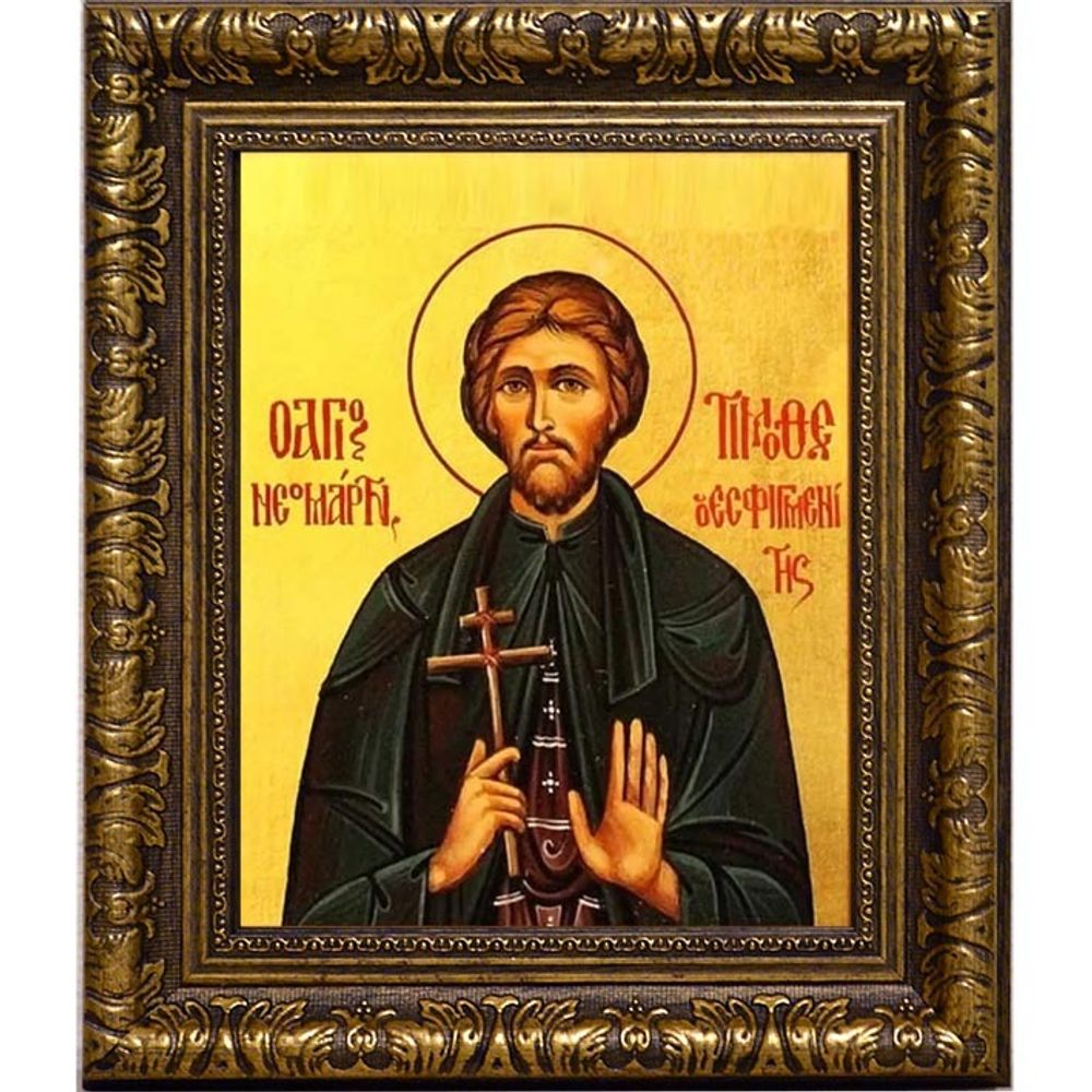 Тимофей Есфигменский, Адрианопольский, преподобномученик. Икона на холсте.