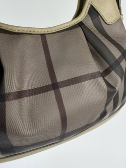 Сумка Burberry Smoked Check Coated Canvas Small Brooklyn Hobo Bag