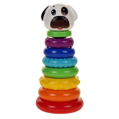 Пирамида "Собачка" 27см. 7 колец (КНОПА)