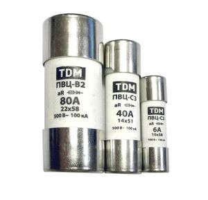 Плавкая вставка ПВЦ-С2  10х38 aR (быстродействующая) 6А  SQ0729-0040  TDM