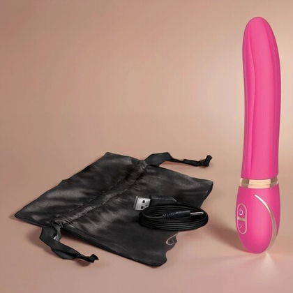 Розовый рельефный вибратор из силикона