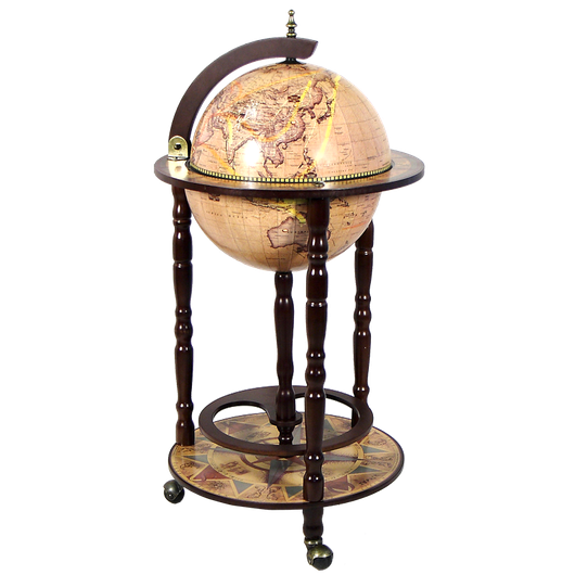 Глобус-бар напольный 88х44 см с картой XVI века
