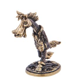 Народные промыслы AM-4190 Фигурка «Лошадь Фраерок» (латунь, янтарь)